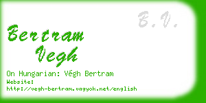 bertram vegh business card